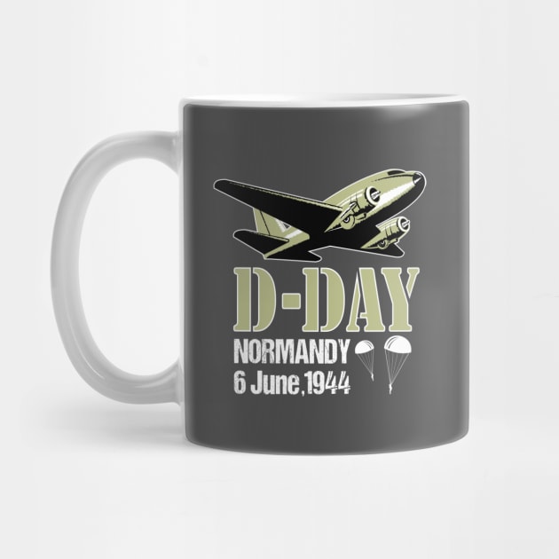 D-Day Normandy Landings Invasion Douglas C-47 Dakota Aircraft Shirt by stearman